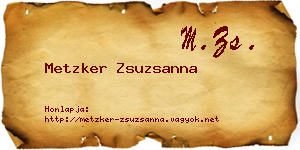Metzker Zsuzsanna névjegykártya